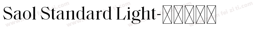 Saol Standard Light字体转换